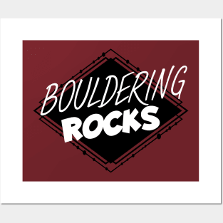 Bouldering rocks Posters and Art